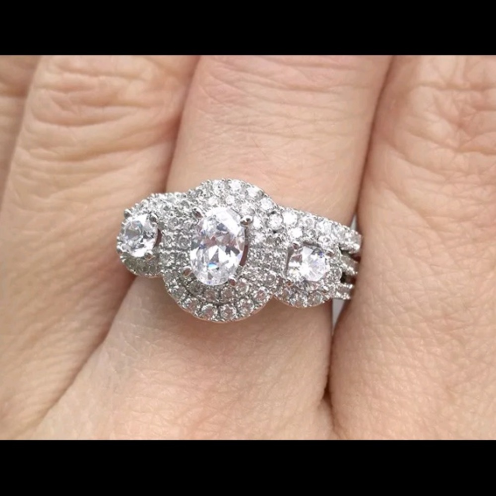 Women’s 2pc Engagement Wedding Ring Set